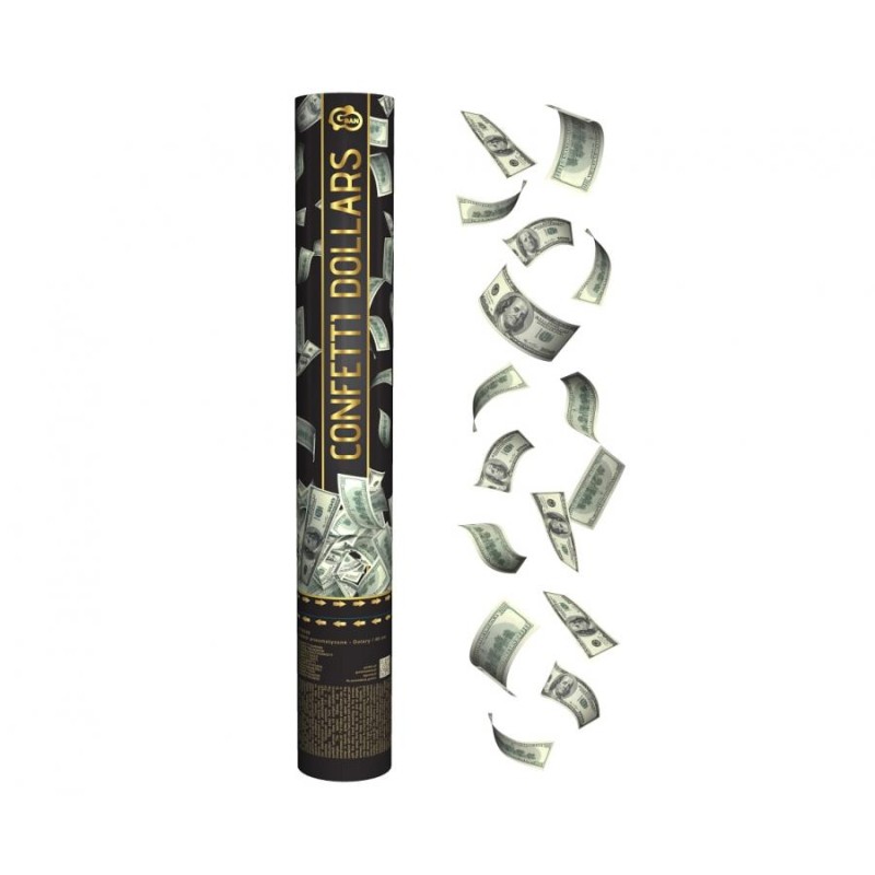 Tun de confetti Dollars / 40 cm