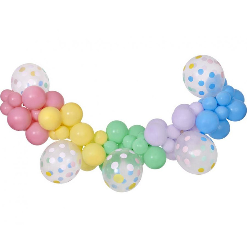 Ghirlandă de baloane DIY Macaron, 65 buc