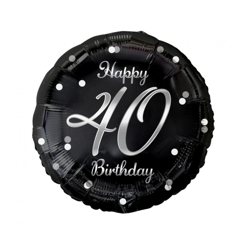 Balon din folie B&C Happy 40 Birthday 18"