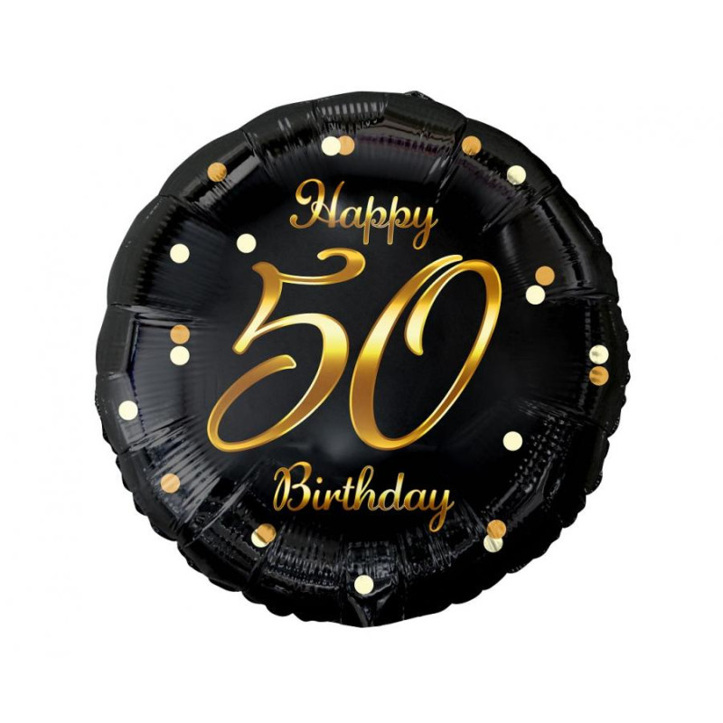 Balon din folie B&C Happy 50 Birthday 18"