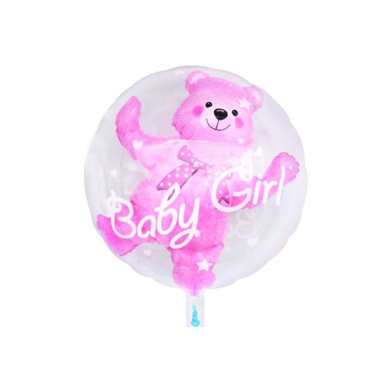 Balon folie baby girl Happy Birthday 61cm