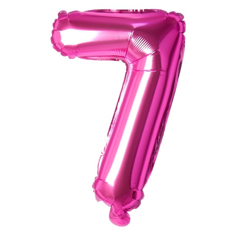 Balon folie cifra 7 pink 40 cm