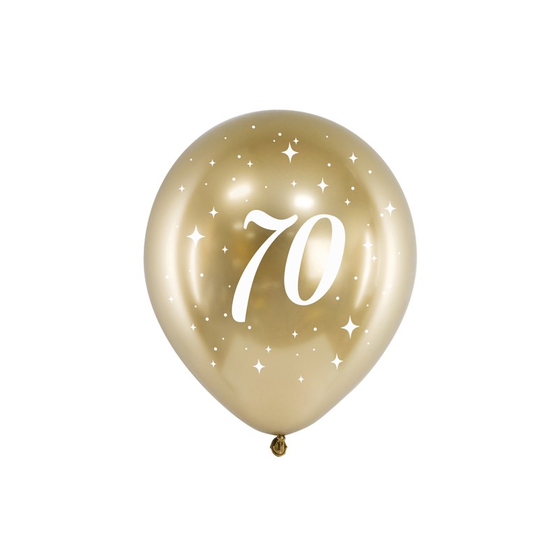 Glossy Balloons 30cm, 70, gold 6buc/set