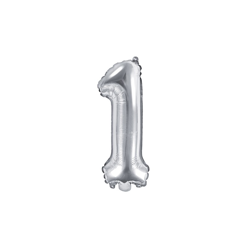 Balon folie ''1'', 35cm, silver